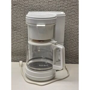 West Bend QuikDrip 10 Cup Automatic Drip Coffee Maker White Glass Carafe 850W